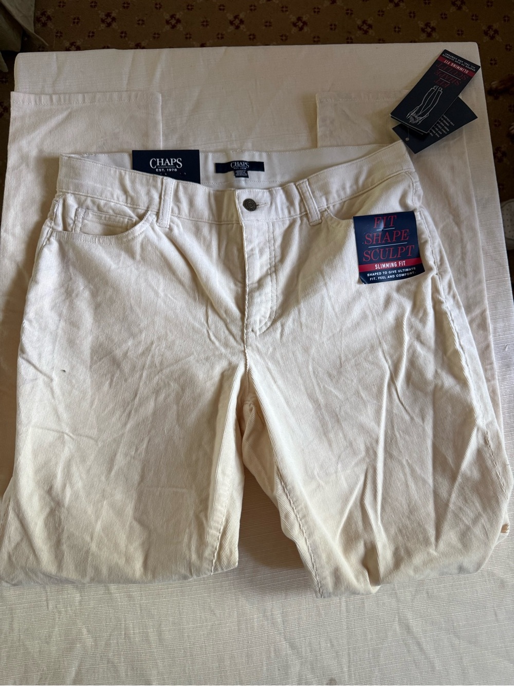 Chaps Cream/Beige Classic Women's Pants